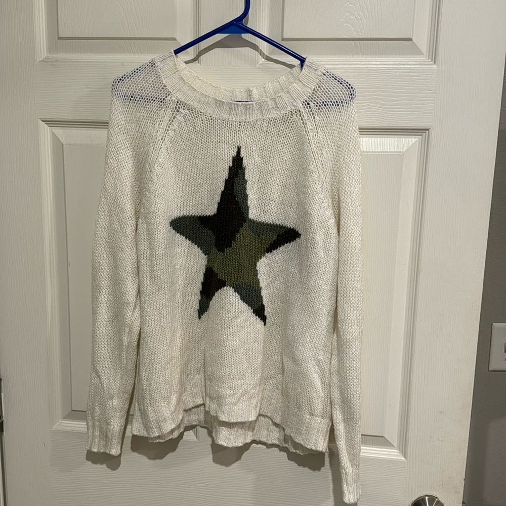 Wooden Ships Camo Star Sweater